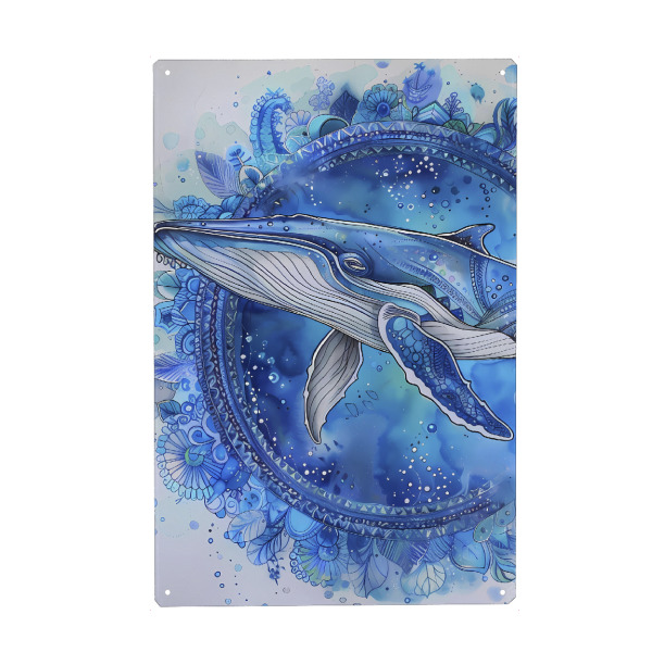 Holzbild "Mandala - Wal" artboxONE - Natur,Tiere,Abstrakt