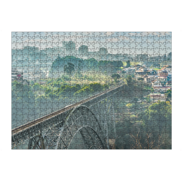 Puzzle Ravensburger "Porto Stahlbrücke" artboxONE - Reise,Architektur,Reise / Länder