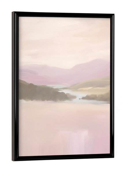 Poster mit schwarzem Rahmen "Pastell Hügel" artboxONE - Natur,Abstrakt