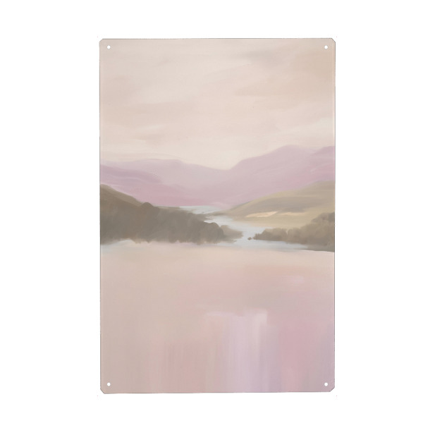 Holzbild "Pastell Hügel" artboxONE - Natur,Abstrakt