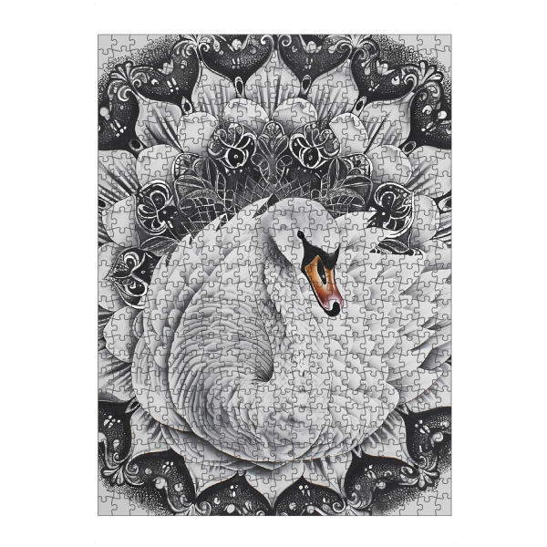 Puzzle Ravensburger "Mandala - Schwan" artboxONE - Natur,Tiere,Abstrakt
