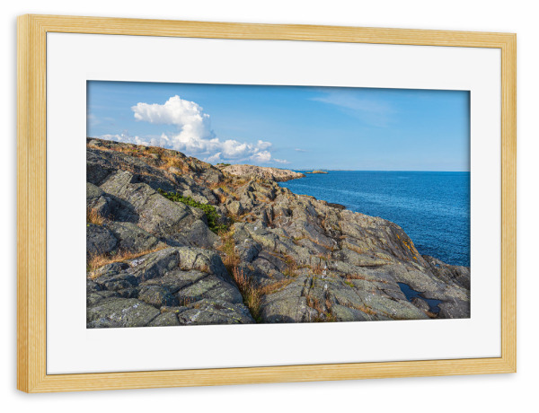 Poster mit Rahmen kiefer "Felsenlandschaft in Südnorwegen" artboxONE - Natur,Reise,Reise / Strand und Meer,Reise / Länder
