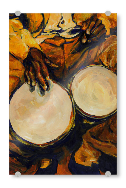Acrylglasbild "Salsa-Trommelmusiker" artboxONE - Musik,Männer