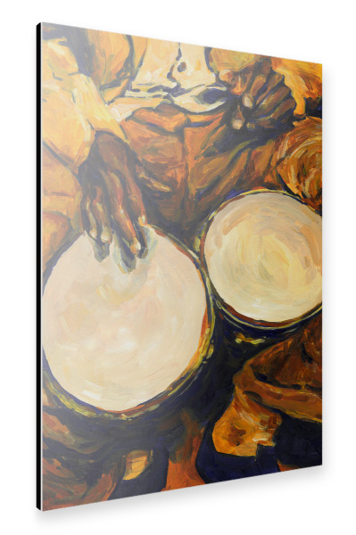 Alu-Dibond "Salsa-Trommelmusiker" 30x20 cm artboxONE