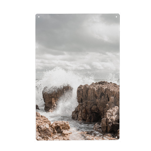 Metall Poster "Meeres Wellen" artboxONE - Natur,Reise / Strand und Meer,Reise / Länder
