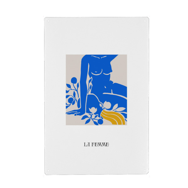 Metall Poster "Die Frau" artboxONE - Floral,Menschen