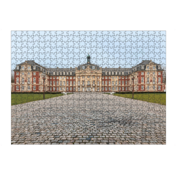 Puzzle Ravensburger "Schloss Münster" artboxONE - Städte,Architektur - Fürstbischöfliches,Westfalen,Barock,Universität,Kopfsteinpflaster