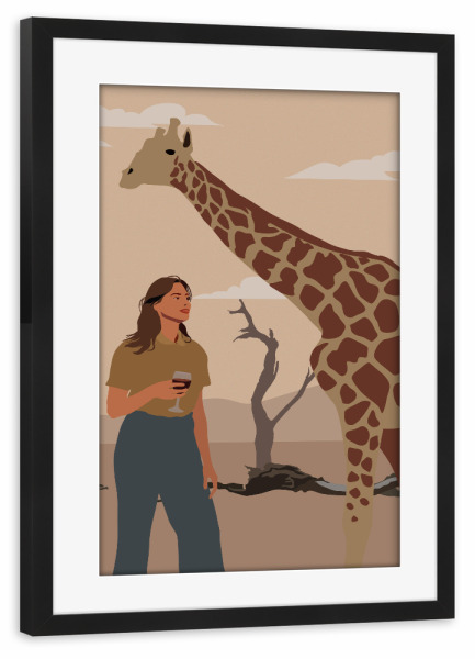 Poster mit Rahmen schwarz "Willkommen in Afrika" artboxONE - Natur,Reise,Reise / Afrika,Reise / Länder