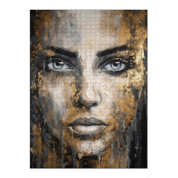 Puzzle Ravensburger "Goldene Schönheit" artboxONE - Abstrakt,Menschen,Fashion