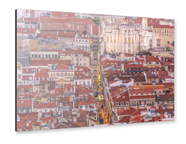 Alu-Dibond "Lissabon Metropole" 30x20 cm artboxONE