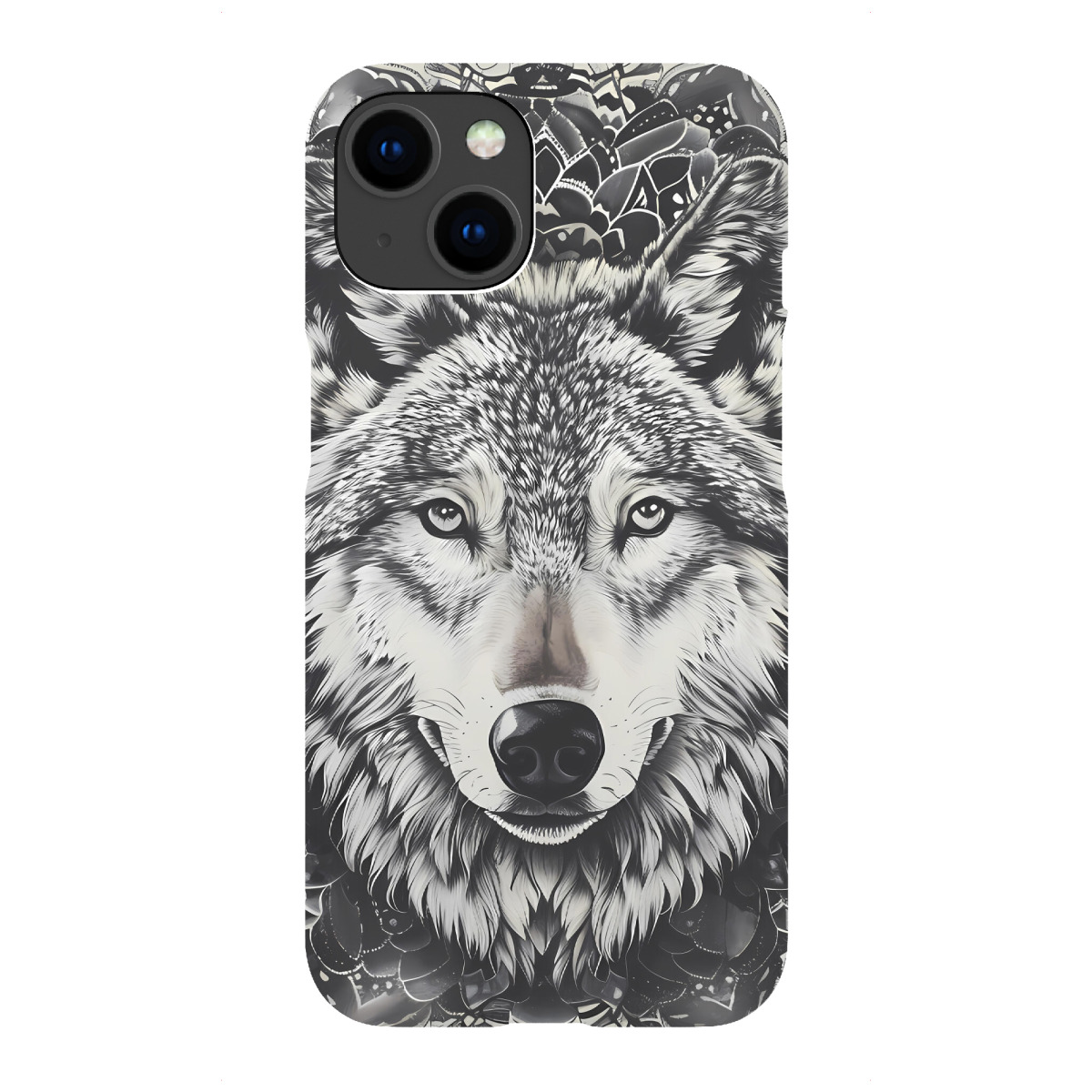 "Mandala - Wolf Schwarzweiß"für iPhone - Premium-Case Handyhülle artboxONE