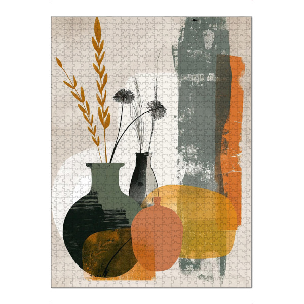 Puzzle Ravensburger "Boho Vase" artboxONE - Natur,Abstrakt - Boho,Vase,Pflanze,Natur,Entspannung,Wellness,Schlafzimmer - Bild boho