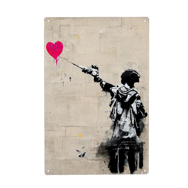 Holzbild "Strebe nach Liebe" artboxONE - Menschen,Liebe,Streetart - Liebe,Streetart,Graffiti,Tief,Herz,Ziel,Ziel,Bedeutung