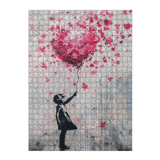 Mädchen mit Blüten-Ballon