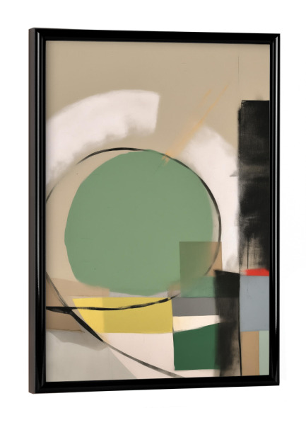 Poster mit schwarzem Rahmen "Grüner Kreis" artboxONE - Abstrakt,Geometrie
