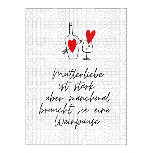 Puzzle Ravensburger "Mutterliebe ist stark" artboxONE - Typografie,Für Mama,Essen & Trinken / Alkohol,Lustig