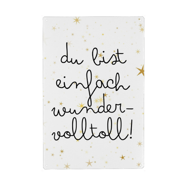 Holzbild "Du bist einfach wundervolltoll" artboxONE - Typografie,Für Kinder,Liebe,Für Mama,Für Papa