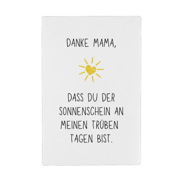 Holzbild "Mama_Sonnenschein" artboxONE - Typografie,Liebe,Für Mama