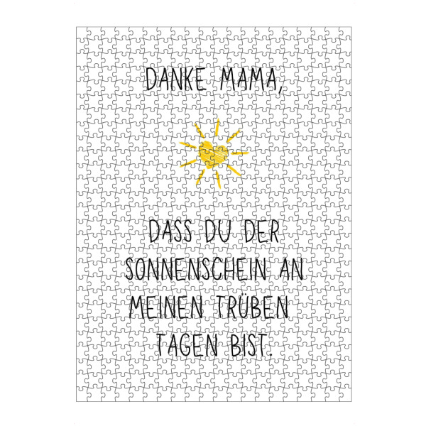 Puzzle Ravensburger "Mama_Sonnenschein" artboxONE - Typografie,Liebe,Für Mama