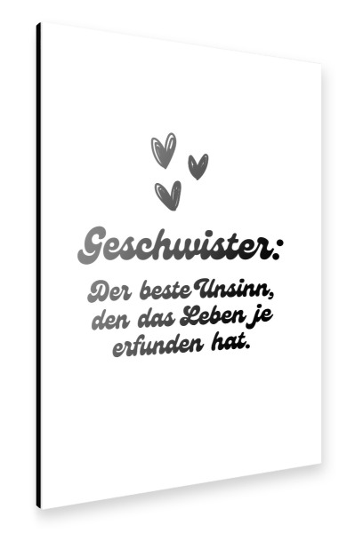 Alu-Dibond "Geschwister - Unsinn" 30x20 cm artboxONE