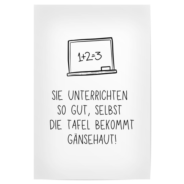 Poster 30x20 cm "Guter Unterricht" artboxONE - Typografie,Comic,Lehrersprüche,Lustig