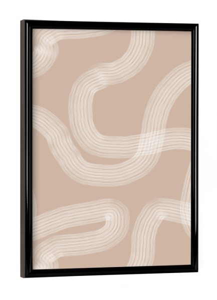 Poster mit schwarzem Rahmen "Zen-Gartensand" artboxONE - Abstrakt,Geometrie