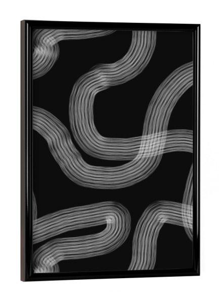 Poster mit schwarzem Rahmen "Zen-Garten dunkel" artboxONE - Abstrakt,Geometrie