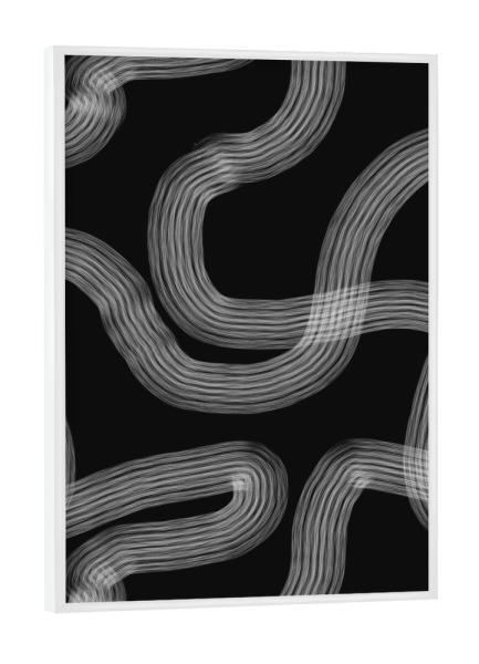 Poster mit weißem Rahmen "Zen-Garten dunkel" artboxONE - Abstrakt,Geometrie