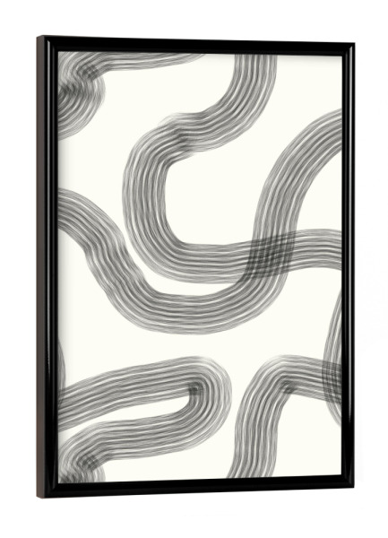 Poster mit schwarzem Rahmen "Zen-Gartenlicht" artboxONE - Abstrakt,Geometrie