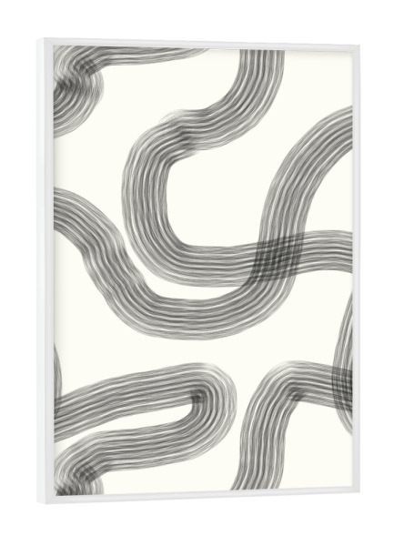 Poster mit weißem Rahmen "Zen-Gartenlicht" artboxONE - Abstrakt,Geometrie