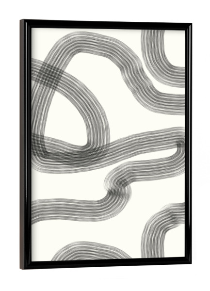 Poster mit schwarzem Rahmen "Trockenes Gartenlicht" artboxONE - Abstrakt,Geometrie