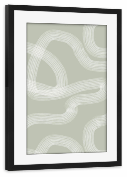 Poster mit Rahmen schwarz "Trockener Garten Greish" artboxONE - Abstrakt,Geometrie
