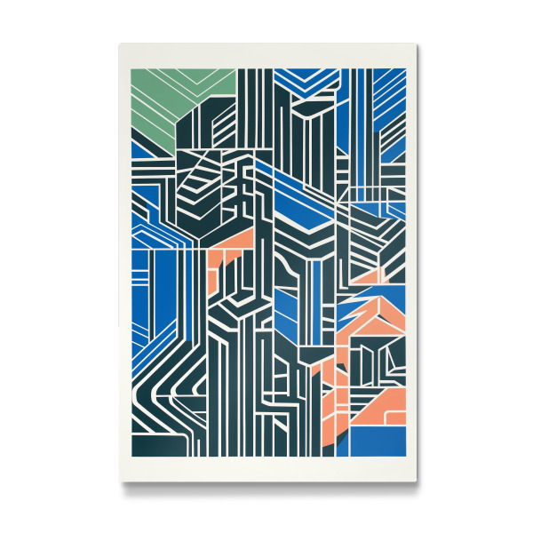 Galerie-Print "Blaue symmetrie" 30x20 cm artboxONE