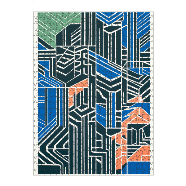 Puzzle Ravensburger "Blaue symmetrie" artboxONE - Abstrakt,Geometrie