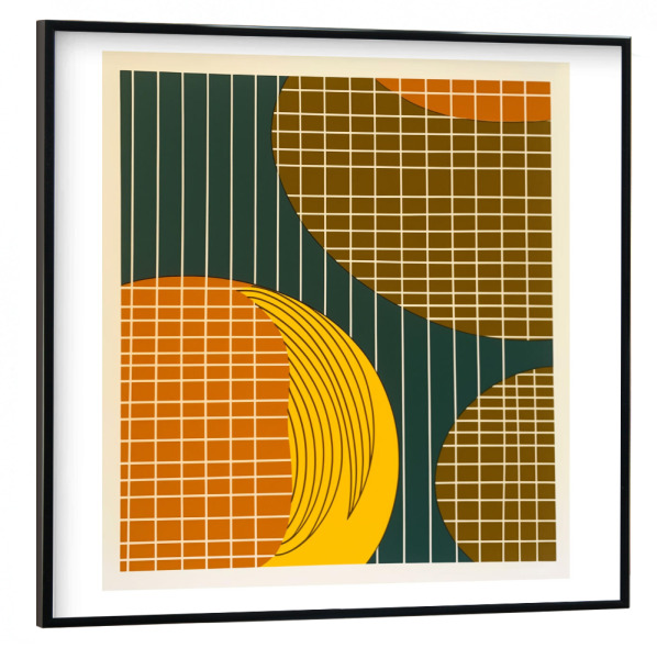 Poster mit schwarzem Rahmen 30x30 cm "Gitter Symetrie" artboxONE - Abstrakt,Architektur,Geometrie