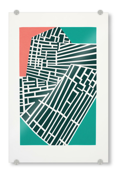 Acrylglasbild "Kontrastreiche Linien" artboxONE - Abstrakt,Architektur,Geometrie