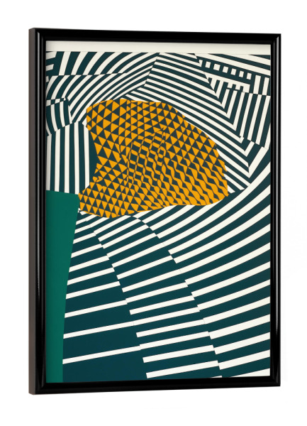 Poster mit schwarzem Rahmen "Streifen Dynamik" artboxONE - Abstrakt,Architektur,Geometrie