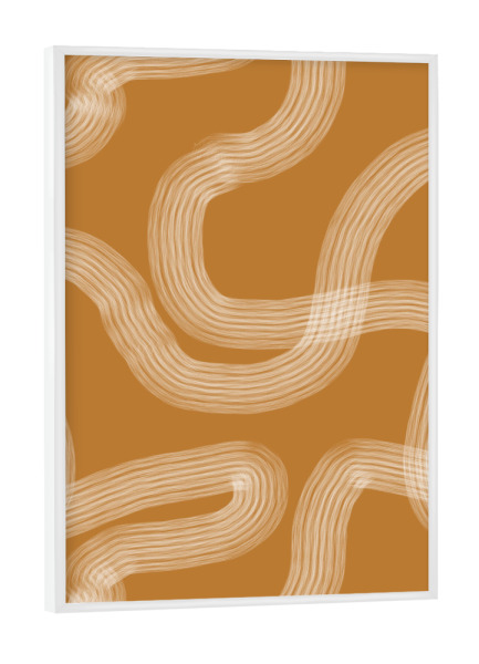 Poster mit weißem Rahmen "Zen-Garten-Kurkuma" artboxONE - Abstrakt,Geometrie