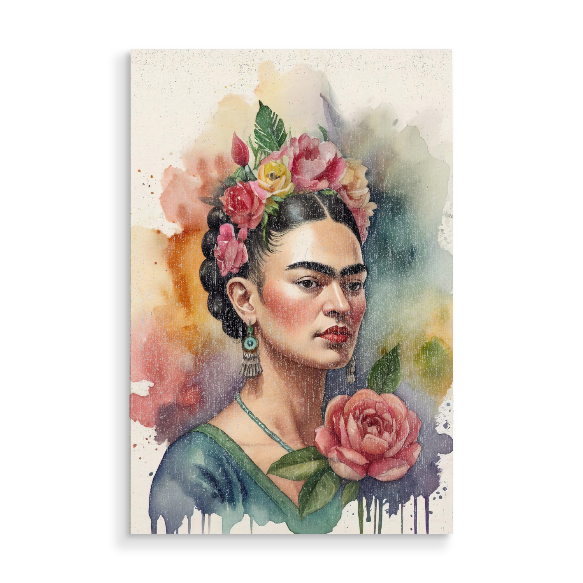 Holzbild "Frida Kahlo F" artboxONE - Fashion - Frida kahlo,Diego rivera,Mexiko,Frau,Revolution,Malerin,Feministin,Mode