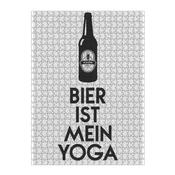 artboxONE Puzzle "Bier ist mein Yoga" artboxONE - Typografie,Essen & Trinken / Alkohol - Bier,Yogo,Alkohol,Spruch,Typo,Typografie - Bild bier