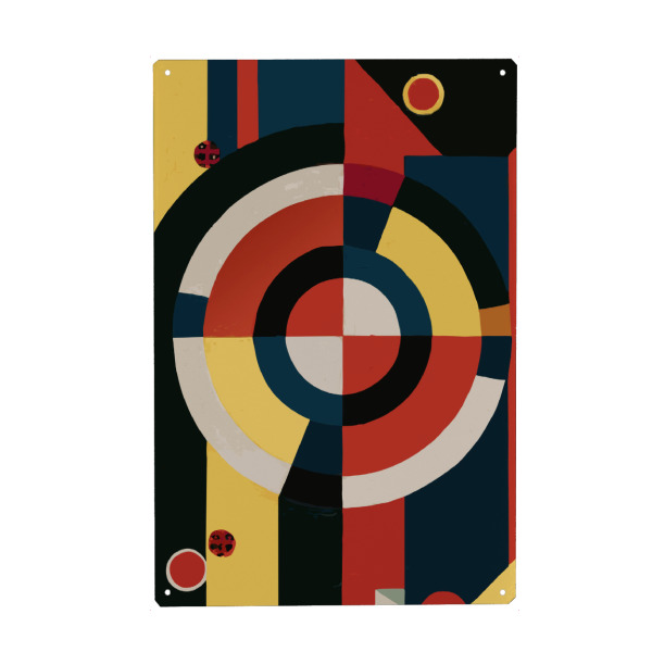 Metall Poster "Abstract painting colorful" artboxONE - Abstrakt,Geometrie
