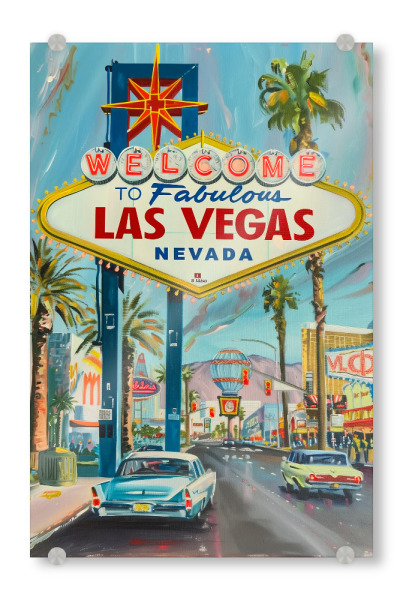 Acrylglasbild "Willkommen Las Vegas" artboxONE - Architektur,Reise / Länder,Städte / Las Vegas