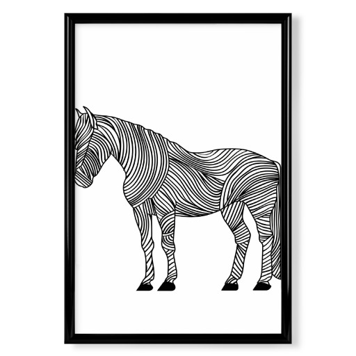 Linienkunst Pferd