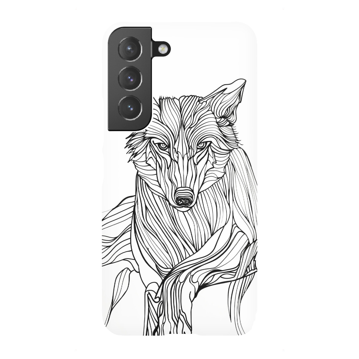 "Linienkunstwolf"für Samsung Galaxy - Premium-Case Handyhülle artboxONE