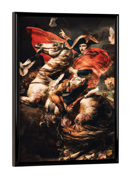Poster mit schwarzem Rahmen "Napoleon zu Pferd" artboxONE - Menschen,Männer