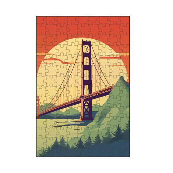 artboxONE Puzzle "Golden Gate Bridge Illustration" artboxONE - Natur,Architektur