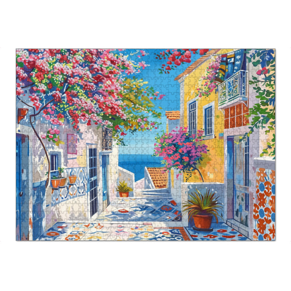 Puzzle Ravensburger "Mediterraner Sommer" artboxONE - Floral,Architektur,Reise / Strand und Meer