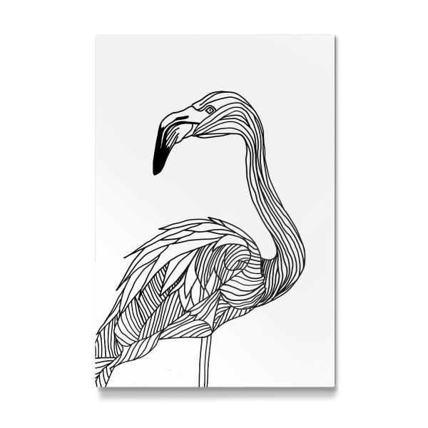 Galerie-Print "Linienkunst Flamingo" 30x20 cm artboxONE