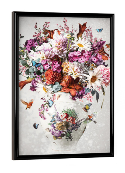 Poster mit schwarzem Rahmen "Blumenexplosions licht" artboxONE - Natur,Floral