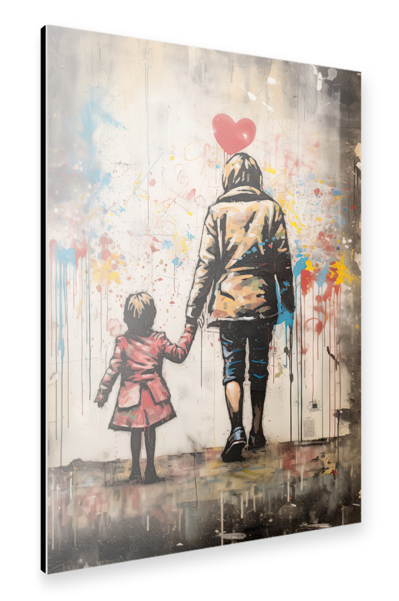 Alu-Dibond "Mutterliebe x Banksy" 75x50 cm artboxONE